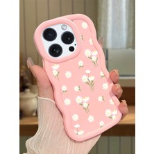Ucuc iPhone 14 Pro Uyumlu Pembe Silikon Kılıf Kamera Korumalı Darbe Emici Tasarım Şık Baskı Kılıf