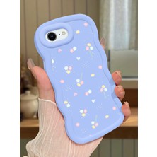 Ucuc iPhone 6 Plus/6s Plus Uyumlu Mavi Silikon Kılıf Kamera Korumalı Darbe Emici Tasarım Şık Baskı Kılıf
