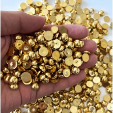 Yiğit Aksesuar Yarım Inci Boncuk ( 100 Adet ) Gold Renk 8 mm