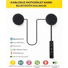 Qasul BT11 Kask Içi Bluetooth Kulaklık Şarjlı Motosiklet Kulaklığı Mikrofonlu Suya Dayanıklı Tasarım