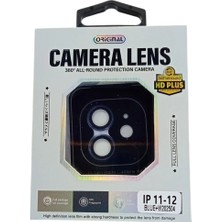 Najmaddin Iphone 11 / 12 / 12 Mini Uyumlu Safir Kamera Koruyucu Lens Mavi Renk Çerçici Najmaddin