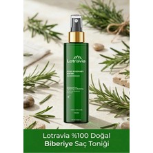 Lotravia %100 Doğal Biberiye Suyu Saç Toniği - Dökülme Karşıtı & Hızlı Uzama 100 ml