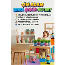 Farbu Oyuncak Kral Şakir ve Arkadaşları Tasarımlı 6'lı Çim Adam Sula Uzat Kes Eğitici Oyun Seti