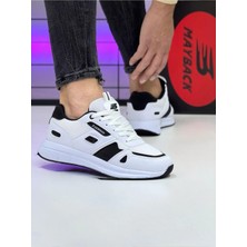 Mayback Erkek Ortopedik Sneaker Spor Ayakkabı Düz Tabanlı Suni Deri Malzeme ile Rahat Kullanım