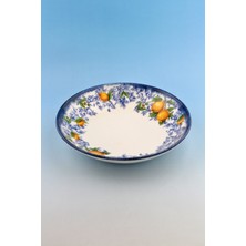 Bursa Porselen Dekor Lemon & Blue Blanc Porselen Salata Kasesi