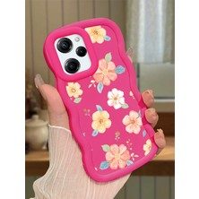 HONTINGA Poco X5 Pro 5g Uyumlu Kılıfı Düşüme Önleyici Basitlik Anti Düşme Darbeye Dayanıklı Basit Kırmızı Yumuşak Silikon Telefon Kılıfı Çiçek Desen K9-0083