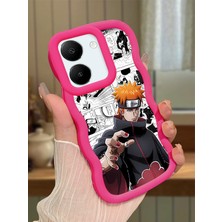 HONTINGA Vivo Y27S Uyumlu Kılıfı Düşüme Önleyici Basitlik Anti Düşme Darbeye Dayanıklı Basit Kırmızı Yumuşak Silikon Telefon Kılıfı Naruto Desen K9-0084