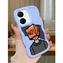 HONTINGA Vivo Y27S Uyumlu Kılıfı Düşüme Önleyici Basitlik Anti Düşme Darbeye Dayanıklı Basit Mavi Yumuşak Silikon Telefon Kılıfı Yaratıcılık Desen K9-0077