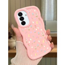 Ucuc Samsung Galaxy A17 4g/5g Uyumlu Pembe Silikon Kılıf Kamera Korumalı Darbe Emici Tasarım Şık Baskı Kılıf