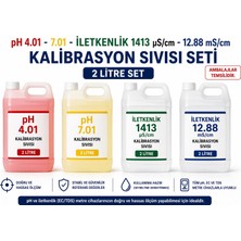 Tekno İstanbul ph 4.01-7.01- İletkenlik 1413 1288 Kalibrasyon Sıvısı 2 Litre