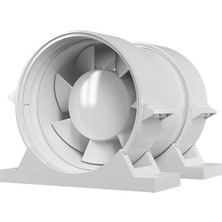 Ayas Havalandırma Ayas 125 mm (12,5 Cm) Plastik Kanal Tipi Fan (Pro Beyaz 5)