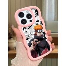 HONTINGA iPhone 15 Pro Max Uyumlu Kılıfı Düşüme Önleyici Basitlik Anti Düşme Darbeye Dayanıklı Basit Pembe Yumuşak Silikon Telefon Kılıfı Naruto Desen K9-0084
