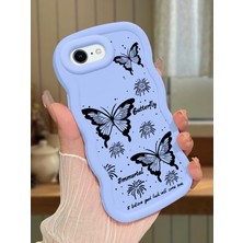 Ucuc iPhone 6 Plus/6s Plus Uyumlu Mavi Silikon Kılıf Kamera Korumalı Darbe Emici Tasarım Şık Baskı Kılıf