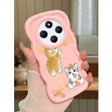 Ucuc Redmi A4 Uyumlu Pembe Silikon Kılıf Kamera Korumalı Darbe Emici Tasarım Şık Baskı Kılıf