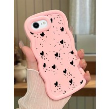 Ucuc iPhone 6 Plus/6s Plus Uyumlu Pembe Silikon Kılıf Kamera Korumalı Darbe Emici Tasarım Şık Baskı Kılıf