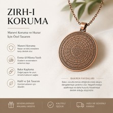 Muhtelif Zırh-I Koruma Esmaül Hüsna Yazılı Bakır Kolye