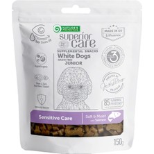 Nature's Protection Superior Care Beyaz Tüylü Yavru Köpekler Için Somonlu Hassasiyet Destekli Köpek Ödülü 150G