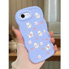 Ucuc iPhone 6 Plus/6s Plus Uyumlu Mavi Silikon Kılıf Kamera Korumalı Darbe Emici Tasarım Şık Baskı Kılıf