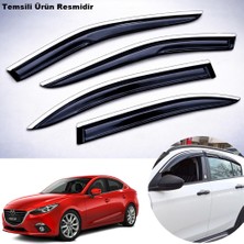 Caraks Mazda 3 Sedan Mügen Cam Rüzgarlığı Abs Krom Nikelajlı Cam Rüzgarlığı 2014-2018 Arası 4 Lü Set