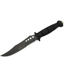 Najmaddin Sr S008B Lejyoner Tırtıklı Outdoor Bıçağı 29 cm - Kauçuk Sap, Perçinli Çerçici