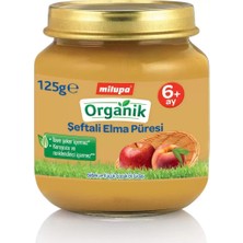 Naturion Szn1 Organik Şeftali Elma Püreli Kavanoz Maması 125 gr Hnçr