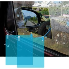 Cmt Araba Cam ve Ayna Yağmur Kaydırıcı Film Çift 2x 95*135 mm ve 2x 200*175 mm Su Geçirmez