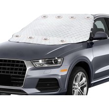 Cekar Store Haegs Araba Ön Cam Koruma Örtüsü, Termal Araç Güneşlik, Oto Buzlanma Önleyici, Cam Kar Örtüsü, Ağır Hizmet Oto Kar Örtüsü | Otomobil, Suv, Pickup Ön Cam Koruması | Araba Brandası - 155-125 cm -Gri