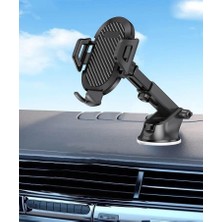 Cekar Store Araç Içi Torpido Üzeri 360° Dönebilen Tasarım Profesyonel Araç Içi Telefon Tutucu Vantuzlu Model iPhone Uyumlu Kullanımı Kolay Güçlü Tutucu Samsung Uyumlu Xiaomi Uyumlu Y12-G2 (Y12-G2)