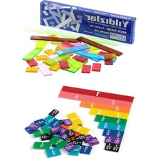 Cekar Store Kesir Takımı 39 Parça 1 Paket Plastik Kesir Takımı Ondalık Birim Kesir Çubukları Matematik Okul Malzemesi