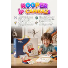 Farbu Oyuncak Rooper Ip Cambazı Yaratıcı 16 Farklı Desen Kartlı El Becerisi Geliştiren Montessori Eğitici Oyuncak