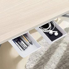 Cekar Store 2 Adet Kendinden Yapışkanlı Çekmece, Çalışma Masası Altında, Kalemlik, Çekmece Düzenleyici, Çalışma Masası Altı Çekmece Düzenleyici, Masaüstünüzü Düzenli Tutmak Için