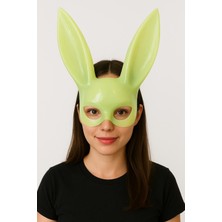 Pileli Store Karanlıkta Parlayan Fosforlu Tavşan Maskesi – Glow Bunny Masquerade Maske (32X22 Cm)