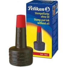 Pelikan 30cc Kırmızı Istampa Mürekkebi Hızla Kuruyan Yüksek Kalite Sarf Malzemesi