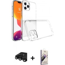 Marsilyan™- iPhone 15 Pro Max Kılıf Zirve Doku - Siyah Bilvis 3D Mat Cam Ekran Koruyucu + Siyah Raze Metal Kamera Lens