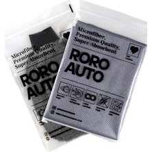 Cekar Store Olimpos Mikrofiber Oto Cam Bezi 50X70 Gri & Gri Araba Yıkama Eldiven Seti