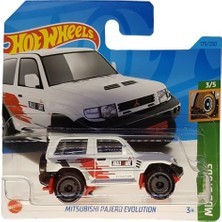 Cekar Store Hot Wheels - Mitsubishi Bajero Evolution - Mud Studs 3/5 - HKK36 - Short Card - Beyaz - Rally Art - Mattel 2023