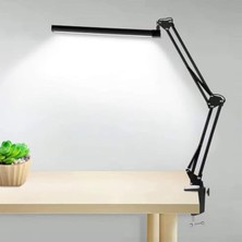 Cekar Store Kelepçeli LED Masa Lambası | Ayarlanabilir Salıncak Kol, Göz Yormayan Okuma Işığı, 3 Işık Modu & 10 Parlaklık, Ofis/ev Için – Siyah          [enerji Sınıfı A]