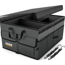 Cekar Store Haegs Araba Bagaj Çantası, Araç Içi Düzenleyici Organizer, Katlanabilir Oto Bagaj Düzenleyici, Oto Aksesuarları, Sağlam Araba Alet Eşya Düzenleyici - 50 Lt- Gri