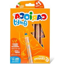 Cekar Store 3 In 1 Jumbo Bebek Ahşap Gövdeli Boya Kalemi 6'lı,kalemtraş Hediyeli