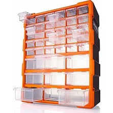 Cekar Store Süper Bag 39'lu Mono Blok Çekmece Seti Büyük Boy Hobby Organizer Seti Vida Dübel Kutusu Takı Kutusu ASR6001
