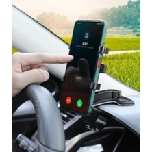 Cekar Store Busstier 360 Derece Döner Başlıklı Araç Içi Telefon Tutucu Gösterge Üstü Montajlı Evrensel Uyumlu