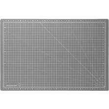 Cekar Store Gri Kesme Matı, Santimetre ve Inç Ölçekli, 3 mm Kalınlığında, 5 Kat (Dın A3 Için 45 x 30 Cm)