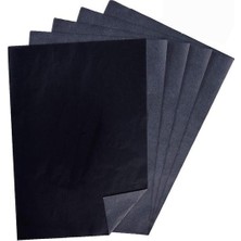 Cekar Store Karbon Kağıdı A3 5 Adet 29,7X42 cm Renkli Karbon Kağıdı Kopya Kağıdı Transfer Kağıdı Siyah