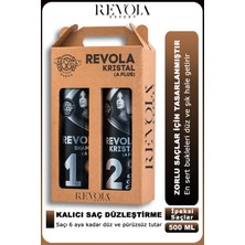 Revola Kristal A Plus Keratin Brezilya Fönü Seti 2’li 500 ml – Kalıcı Saç Düzleştirici, Profesyonel Saç Bakım ve Onarım Seti