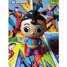 Hureggo Vintage Superman Mini Figür - Sevimli Chibi Tasarım & Figür Oyuncak - 9.5 cm