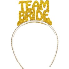 Dizayn Parti Evi Dzyn Team Bride Gold Simli Taç Bekarlığa Veda Nedime Tacı Bride To Be Parti Aksesuarı