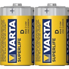 Pileli Store Varta Superlife Çinko Büyük D Boy Pil 24'lü Paket
