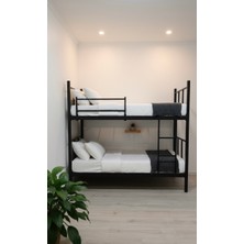 Modern Style Home Modern Ranza, Güneş Ranza, Metal Ranza, Ayrılabilir, 90X190 cm Siyah Ranza