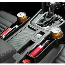 Cekar Store Oto Koltuk Arası Lüx Organizer Bardaklık Araç Koltuk Arası Telefon Bardak Tutucu Sağ - Sol 2 Li Set Bardaklık