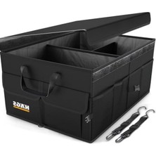 Cekar Store Haegs Araba Bagaj Çantası, Araç Içi Düzenleyici Organizer, Katlanabilir Oto Bagaj Düzenleyici, Oto Aksesuarları, Sağlam Araba Alet Eşya Düzenleyici - 50 Lt- Siyah
